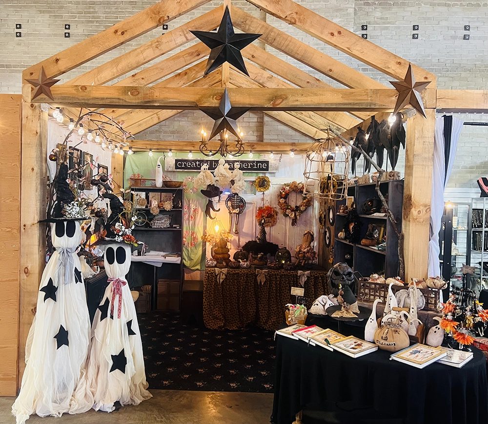 The Created by Catherine booth with handmade ghost figures