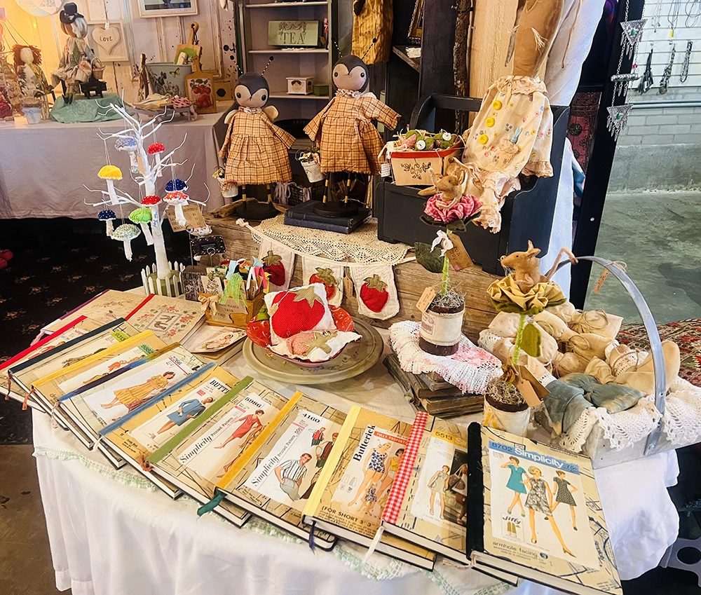Vintage sewing patterns and handmade pieces