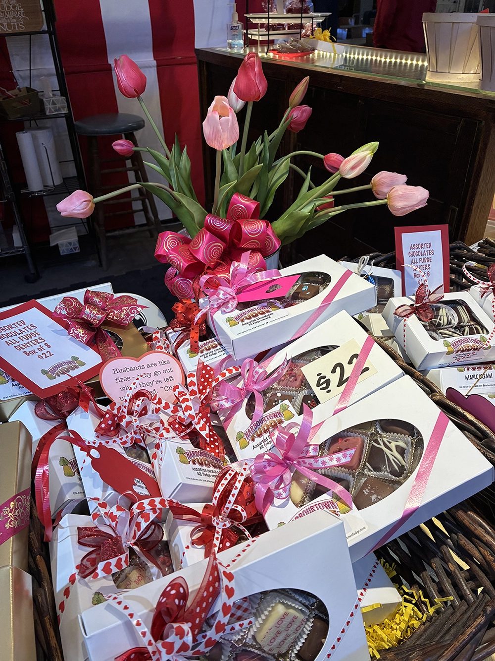 Valentine’s gift boxes of fudge