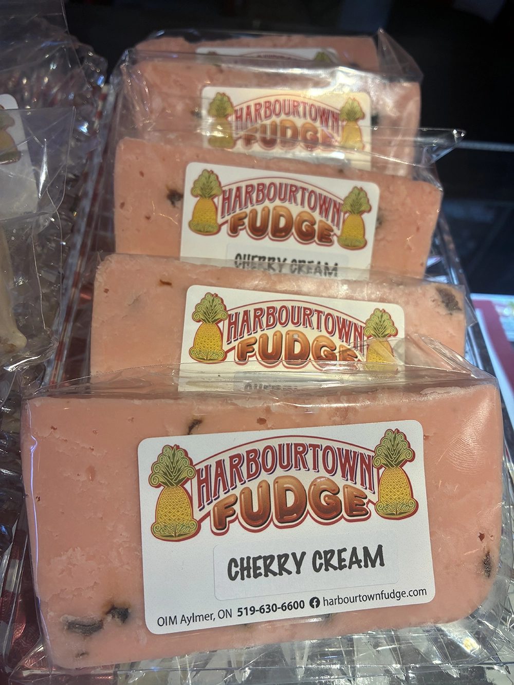 Cherry Cream fudge slabs