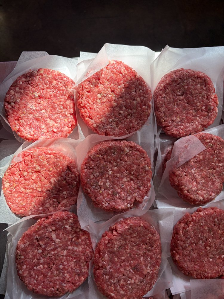 Fresh burger patties