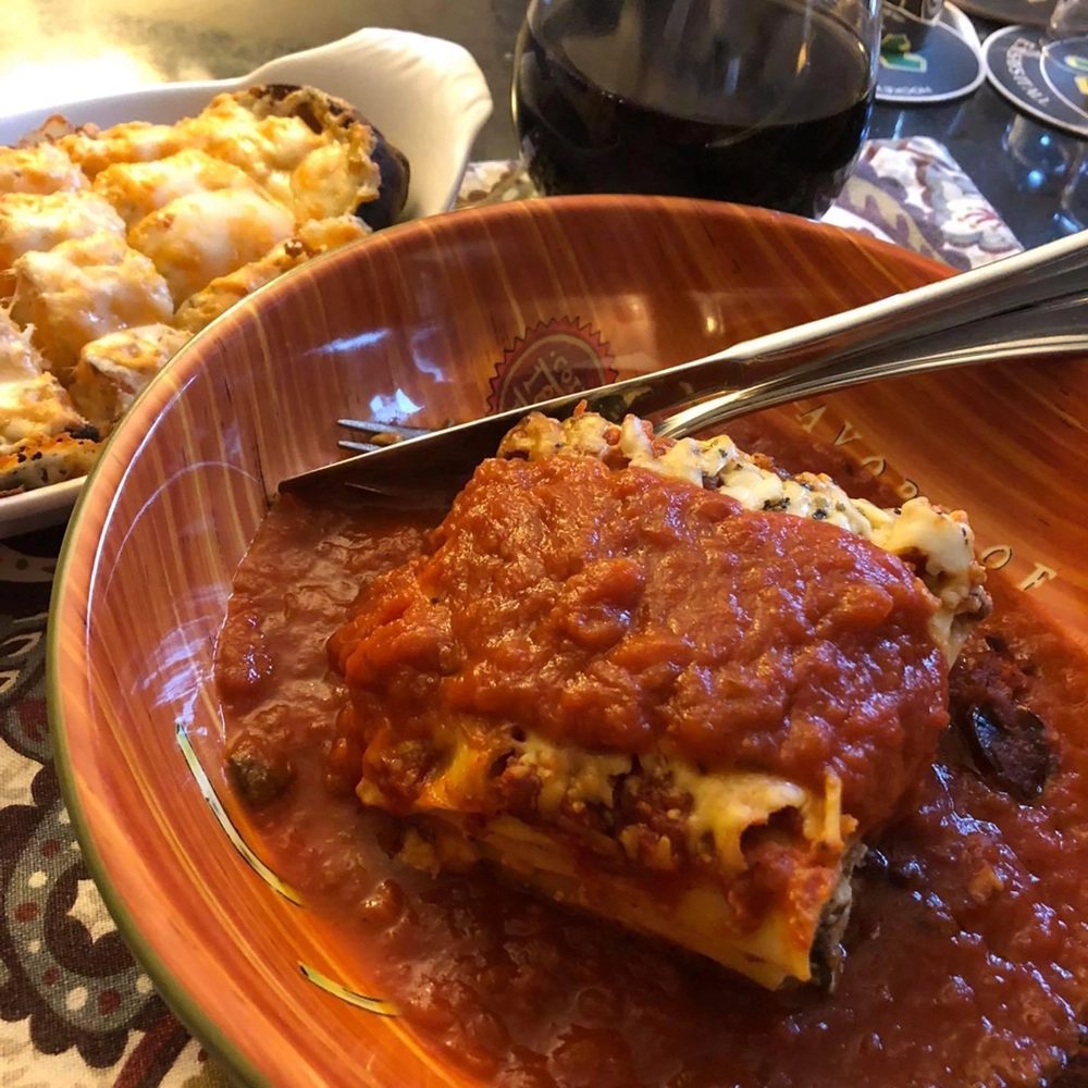 A homemade lasagna