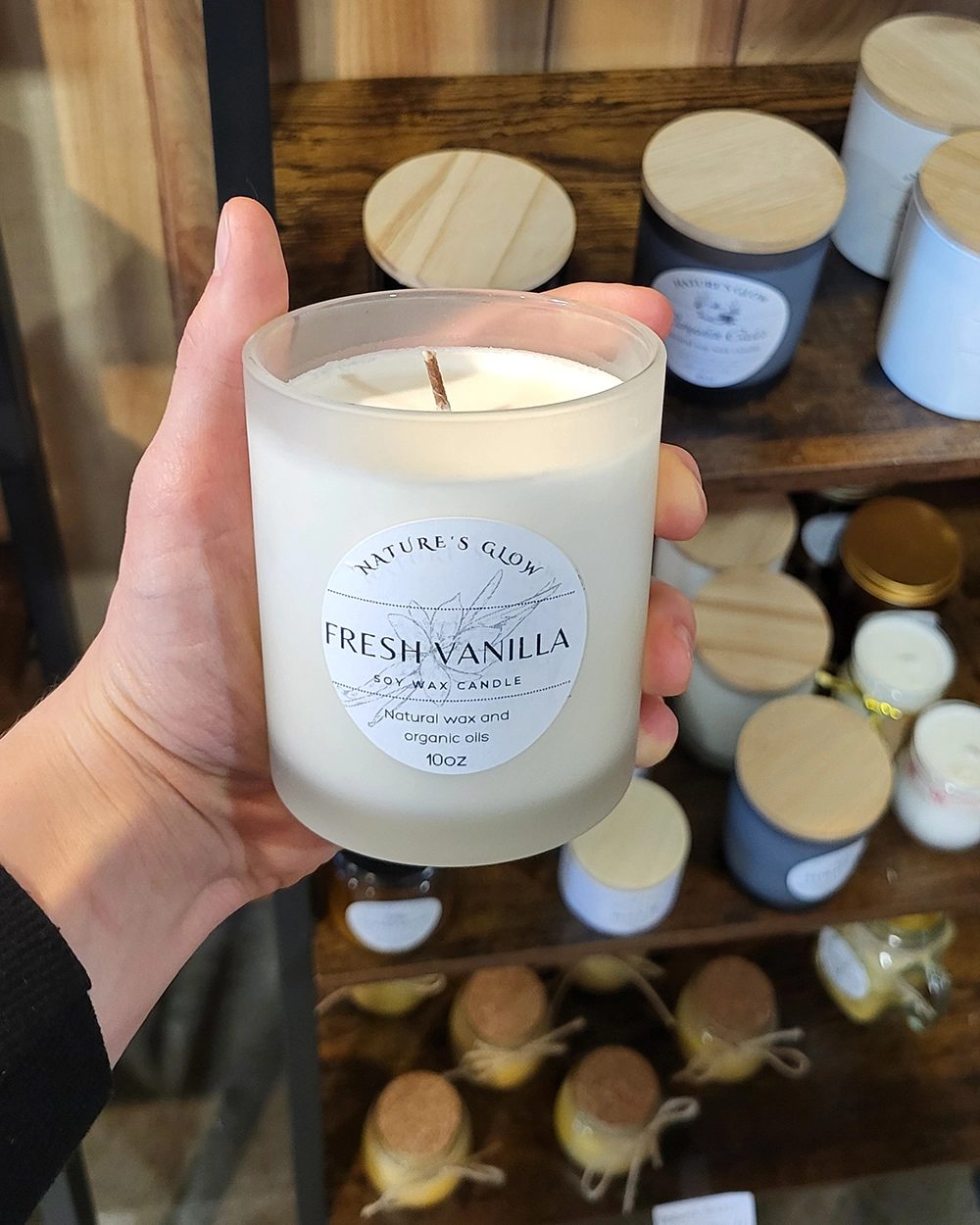 A Fresh Vanilla soy wax candle