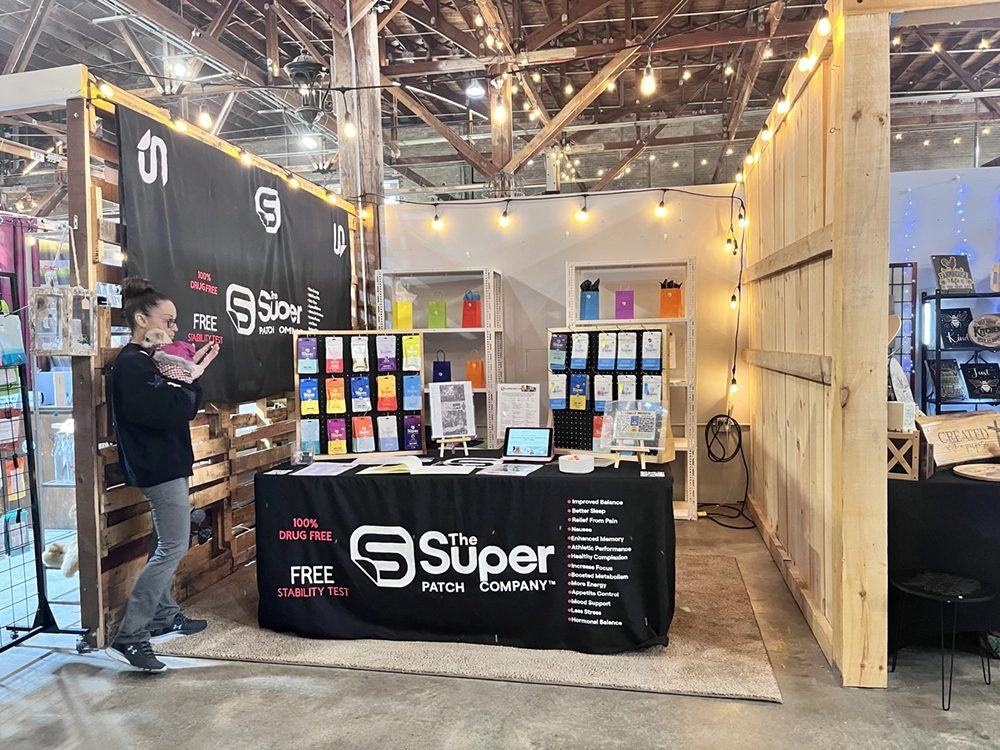 A Super Patch Company display booth