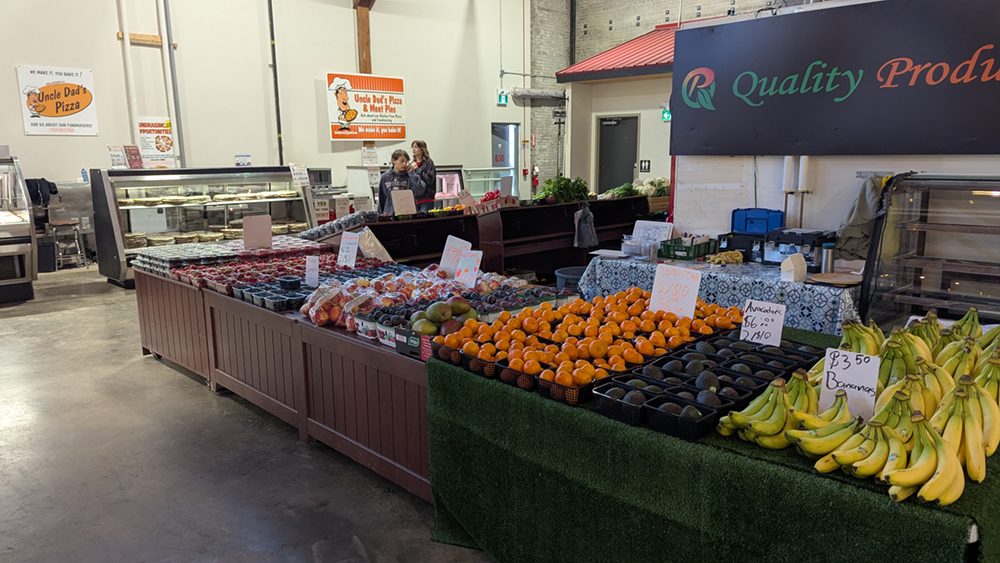 The Quality Veg Express produce stand