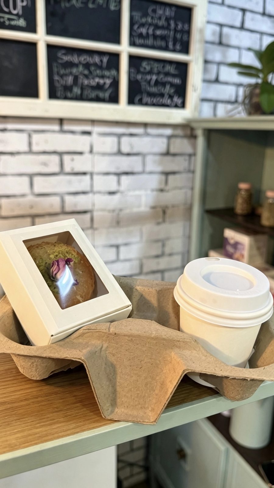 A Silk Cup coffee and treat box